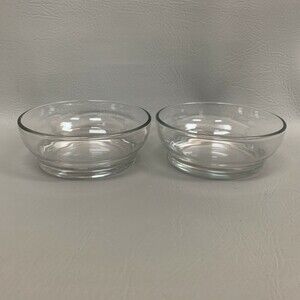 Parka Clear Glass Bowls 5 1/2 x 2 High Lot of 2